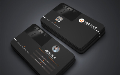 Black Business Card Design - Corporate Identity Template
