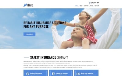 Klero - Многоцелевая классическая тема WordPress Elementor для страховых услуг