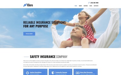 Klero - Thème WordPress Elementor classique polyvalent pour les services d&amp;#39;assurance
