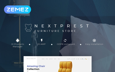 Reszponzív Nextprest - Furniture Store Clean Bootstrap Ecommerce PrestaShop sablon 79045