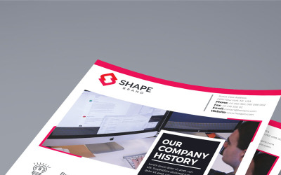 Shape Clean Flyer - Vorlage für Unternehmensidentität
