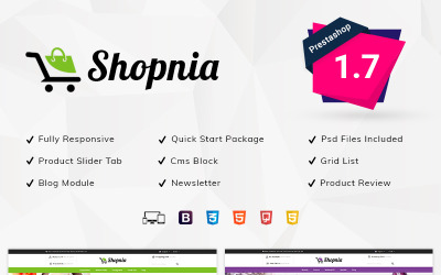 "Shopnia - Shopping Store" - адаптивний PrestaShop шаблон №79038