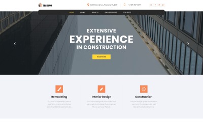 "Trirum - Construction Multipurpose Modern Elementor" - адаптивний WordPress шаблон №79035