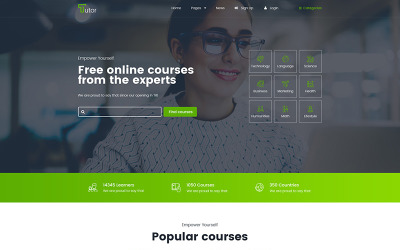 "Tutor - Online Education And Teaching" thème WordPress adaptatif #79006