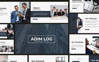 Admin Log Business PowerPoint template