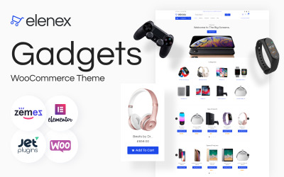Elenex - Gadgets ECommerce Klasyczny motyw Elementor WooCommerce