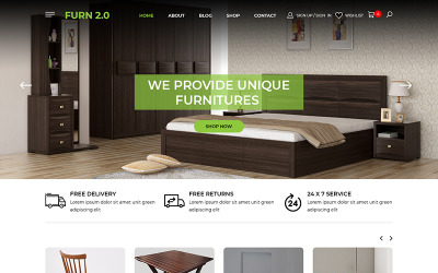 Furn 2.0 - Multipurpose Furniture Store PSD Template