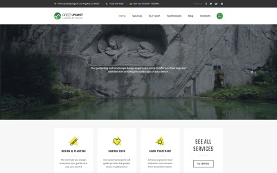GREENPOINT - Modello di pagina di destinazione Bootstrap HTML creativo di landscape design