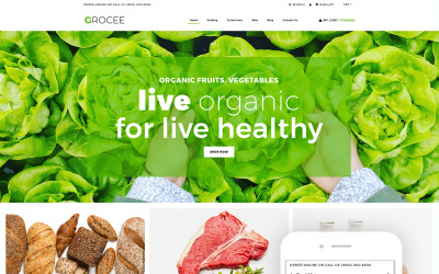 GROCEE - Food Store Multipage Clean Shopify Teması