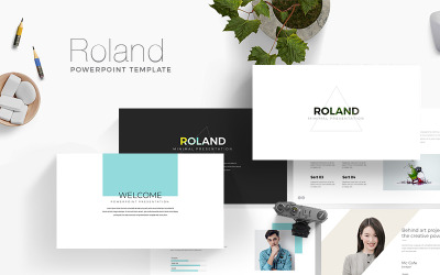 Modello PowerPoint di presentazione minima Roland
