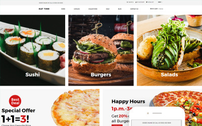 Responsywny szablon Shopify Eat time - Food Store Clean #79135