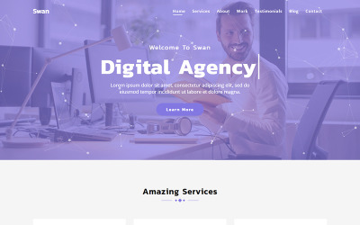 Swan - Parallax Agency HTML 登陆页面模板