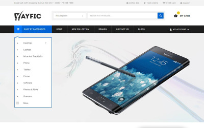 Template OpenCart Responsive #79156 "Ayfic - Multi Purpose Store"