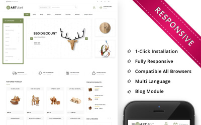 Artmart - responsywny motyw WooCommerce dla sklepu z dekoracjami do domu