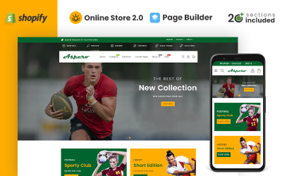 Aspero sektionerat Shopify-tema