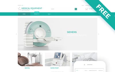 Equipos médicos - Tema de Shopify limpio de varias páginas para equipos médicos