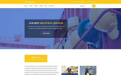"Industro | Industrial, Engineering and Factory" 响应式PSD模板 #79269