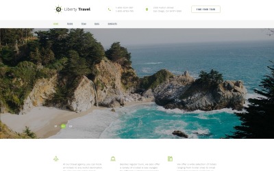 Liberty Travel - Modelo de página inicial bootstrap HTML moderno para agências de viagens