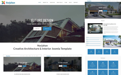 Nurjahan – Joomla 5-Vorlage für Architektur und Inneneinrichtung