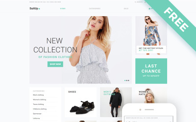 Responsive SuitUP - Fashion Store Free Elegant Shopify Theme #79265
