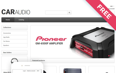Tema Shopify "CarAudio - Car Parts eCommerce Clean" #79217