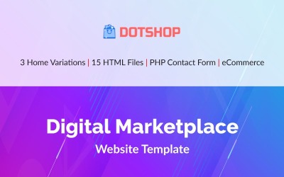 DotShop - шаблон веб-сайта цифровой торговой площадки
