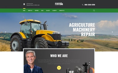 FIXIT - Traktorreparation klassisk HTML-webbplatsmall för flera sidor