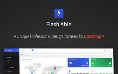 Flash Able Bootstrap 4 rendszergazdai sablon