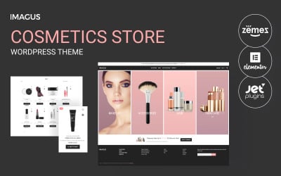 Imagus - Магазин косметики, WordPress тема Elementor Center краси