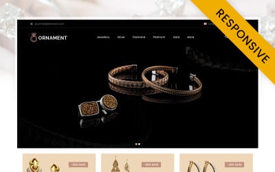 Ornamento: modello reattivo OpenCart per gioielleria