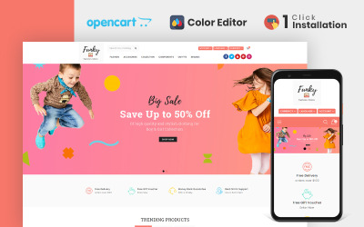 Plantilla OpenCart de Funky Fashion Store