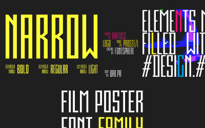 Постер фильма - Семейство шрифтов - 9 стилей