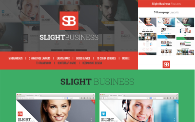 Slight Business - Адаптивный корпоративный шаблон Joomla