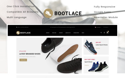 Bootlace Shoes Store OpenCart Template
