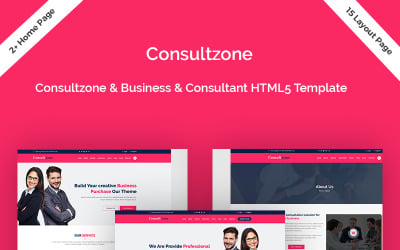 Consultzone - 咨询和商业登陆页面模板