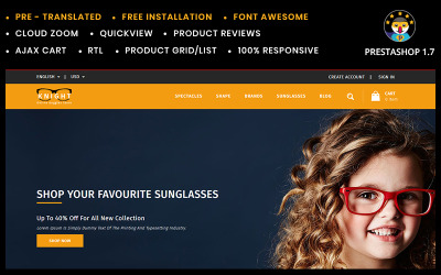 Knight Online Goggles Store Tema PrestaShop №79406