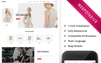 Lucia - адаптивная тема WooCommerce для магазина модной одежды