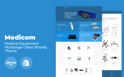 Medicom - Medicinsk utrustning Multipage Clean Shopify-tema
