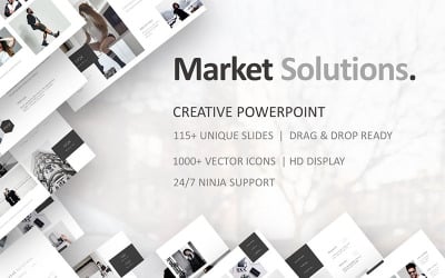 Modèle PowerPoint de solutions de marché