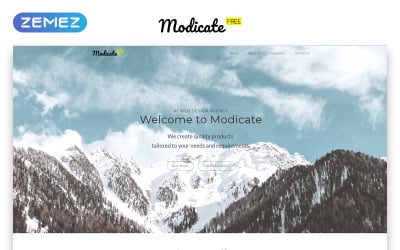 Modicate - bezplatná verze HTML šablony webových stránek