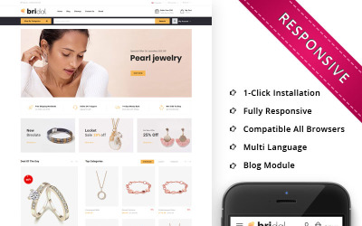Responzivní OpenCart šablona "Bridal - The Jewellery Store Responsive" #79487