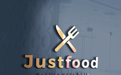Шаблон логотипа Justfood