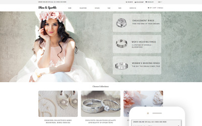 Shine &amp;amp; Sparkle - Ювелірна багатосторінкова стильна тема Shopify