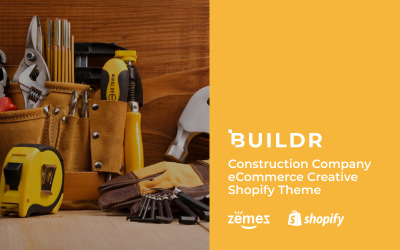 Shopify Theme namens "BUILDR - Construction Company eCommerce Creative" #79484