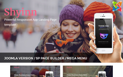 Template Joomla Responsive #79480 "Shyinn - Responsive App Landing"
