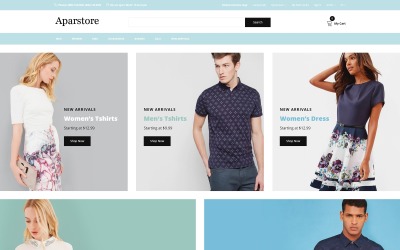 Aparstore - Многостраничный современный шаблон OpenCart одежды