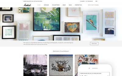 "Artist - Art Gallery eCommerce Clean" Responsive Shopify Thema №79524