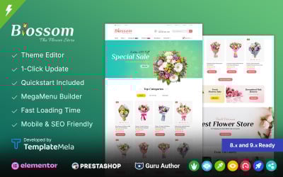Blossom - тема для квітів та подарунків PrestaShop