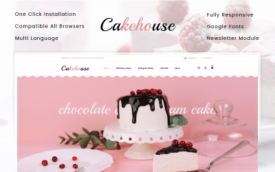 "Cakehouse - Cake Store" Responsive OpenCart Template №79576