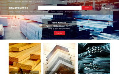 Constructor - Plantilla OpenCart creativa de materiales de construcción